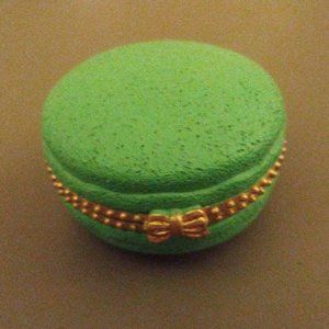 Cute Little Green Macaron Trinket Box